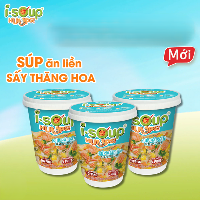 [Sản phẩm mới] Viên súp sấy khô iSoup Huups (Ly Ăn Liền)