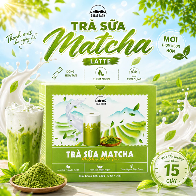 Trà Sữa Matcha Latte - 10 gói/hộp