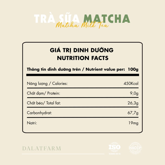 Trà Sữa Matcha Latte - 10 gói/hộp