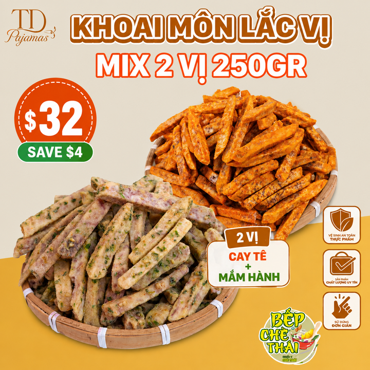 [Sản phẩm mới] Khoai Môn Lắc Vị – 2 Vị
