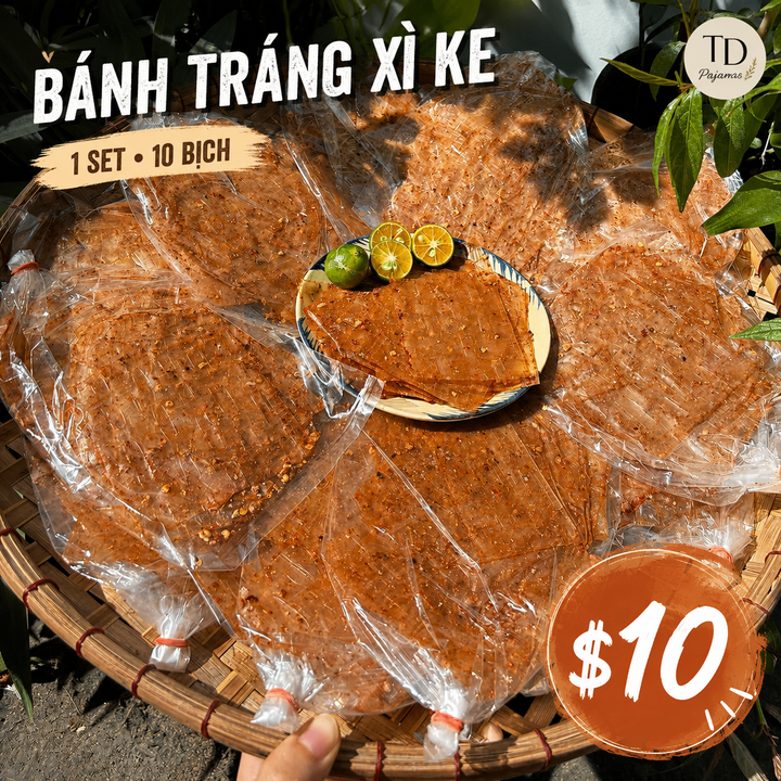 Bánh Tráng Xì Ke (Siêu Cay) – 10 Bịch/Set