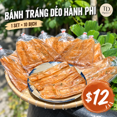 Fried Shallot Rice Paper (Bánh Tráng Dẻo Hành Phi) – 10 bags/set