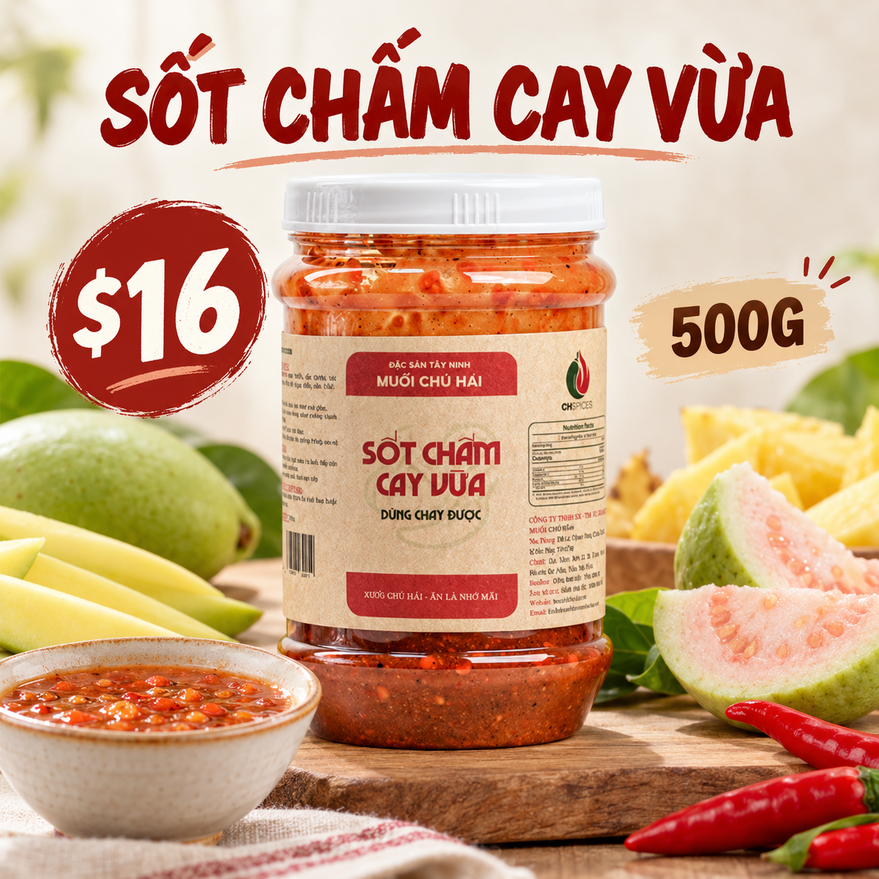 [VỊ MỚI] Muối Chấm Chú Hải – 7 Vị